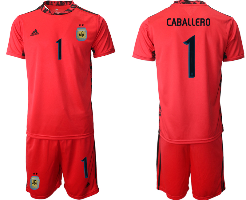 Men 2020-2021 Season National team Argentina goalkeeper red #1 Soccer Jersey->argentina jersey->Soccer Country Jersey